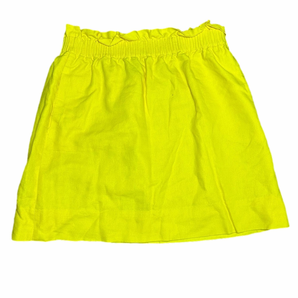 J.CREW Paperbag Skirt Linen Blend Pull On Lined Size 2 Style 41575